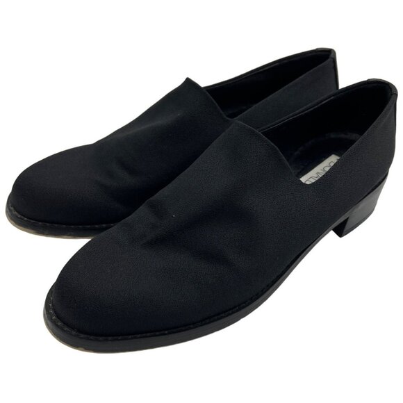 Donald J Pliner AAA Elastic Loafers Black Leather Accent Size 7.5M - Picture 2 of 9